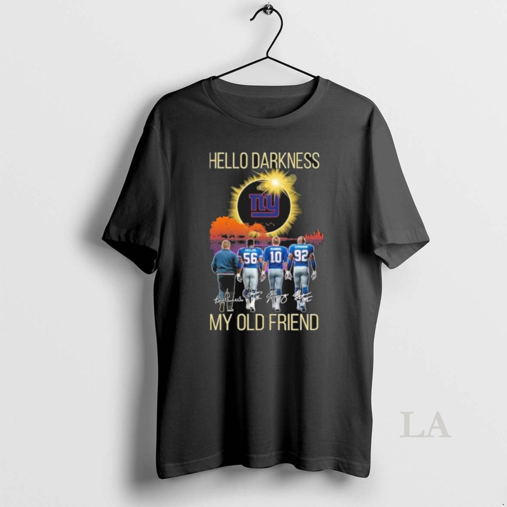 Original New York Giants Hello Darkness My Old Friend Shirt Hoodie Sweatshirt | PurePodTees.com