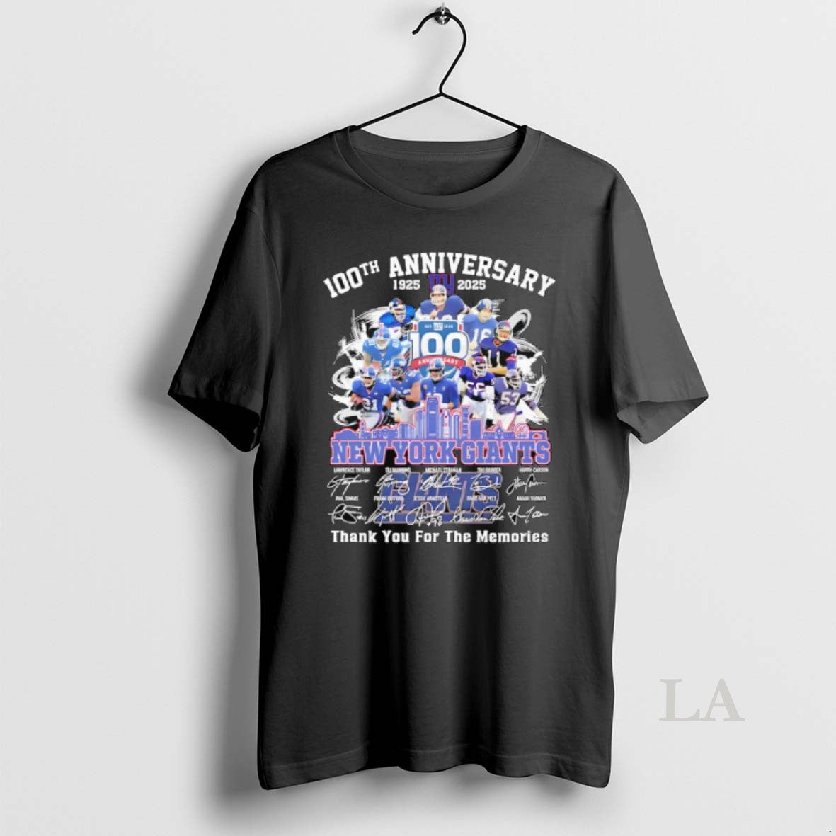 Original New York Giants Thank You For The Memories 100th Anniversary 1925 2025 Shirt Hoodie Sweatshirt | PurePodTees.com