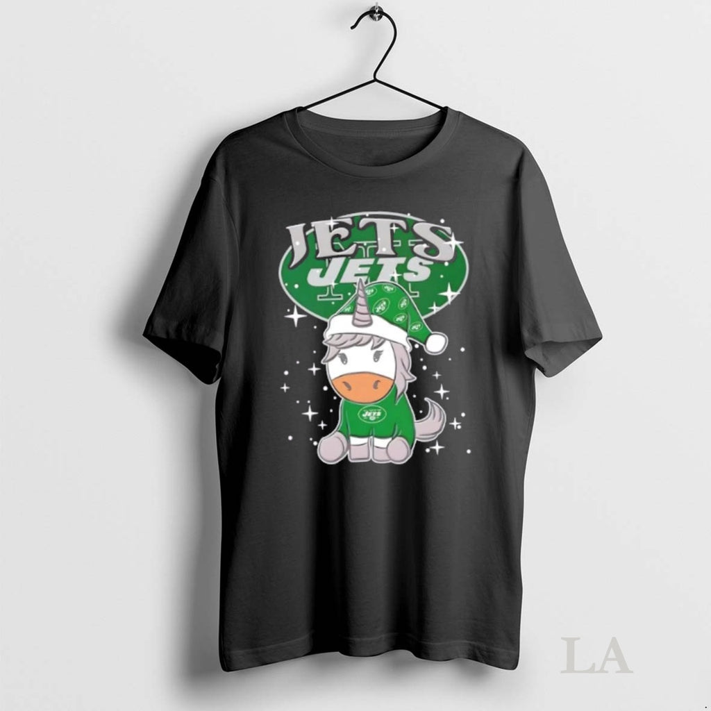 Original New York Jets Football X Unicorn Merry Christmas Shirt Hoodie Sweatshirt | PurePodTees.com