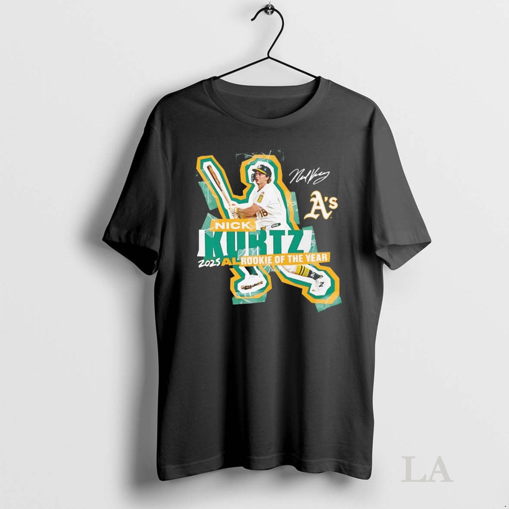 Original Nick Kurtz American League Rookie Of The Year 2025 Oakland Athletics Shirt Hoodie Sweatshirt | PurePodTees.com