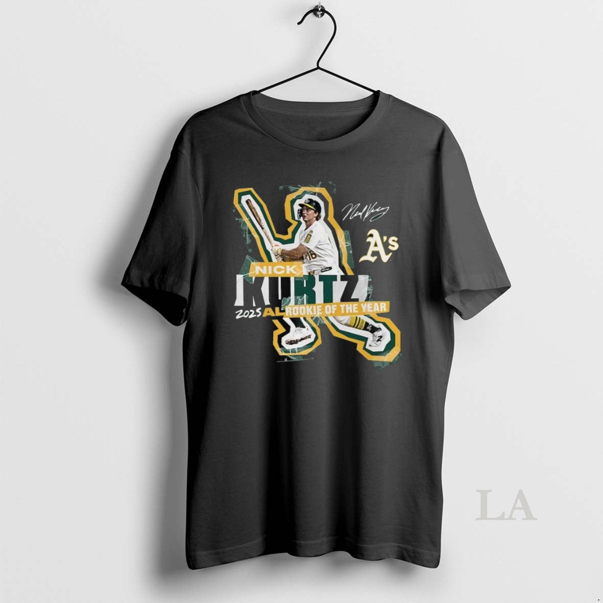 Original Nick Kurtz Athletics 2025 American League Rookie Of The Year Shirt Hoodie Sweatshirt | PurePodTees.com