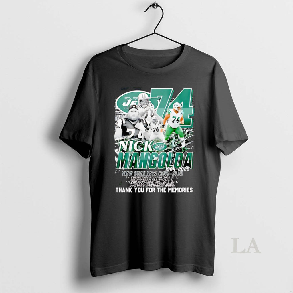 Original Nick Mangold 1984 2025 New York Jets 2006 2016 Thank You For The Memories Shirt Hoodie Sweatshirt | PurePodTees.com