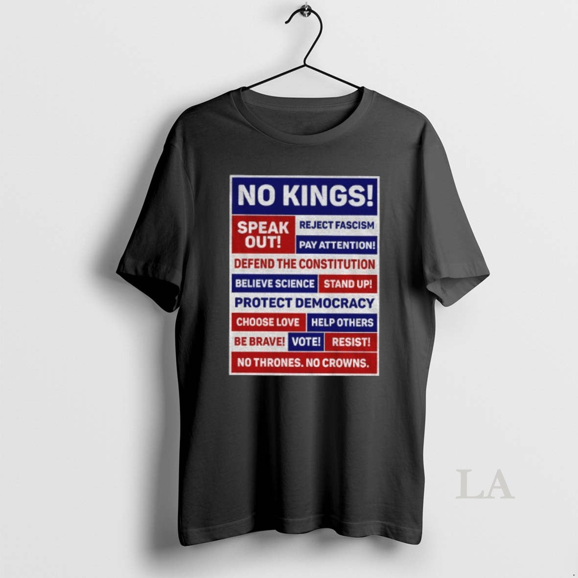 Original No Kings Speak Out Reject Fascism Pay Attention Defend The Constitution Believe Science Shirt Hoodie Sweatshirt