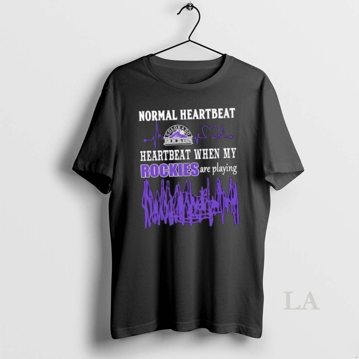 Original Normal Heartbeat Heartbeat When My Colorado Rockies Baseball Are Playing Shirt Hoodie Sweatshirt | PurePodTees.com
