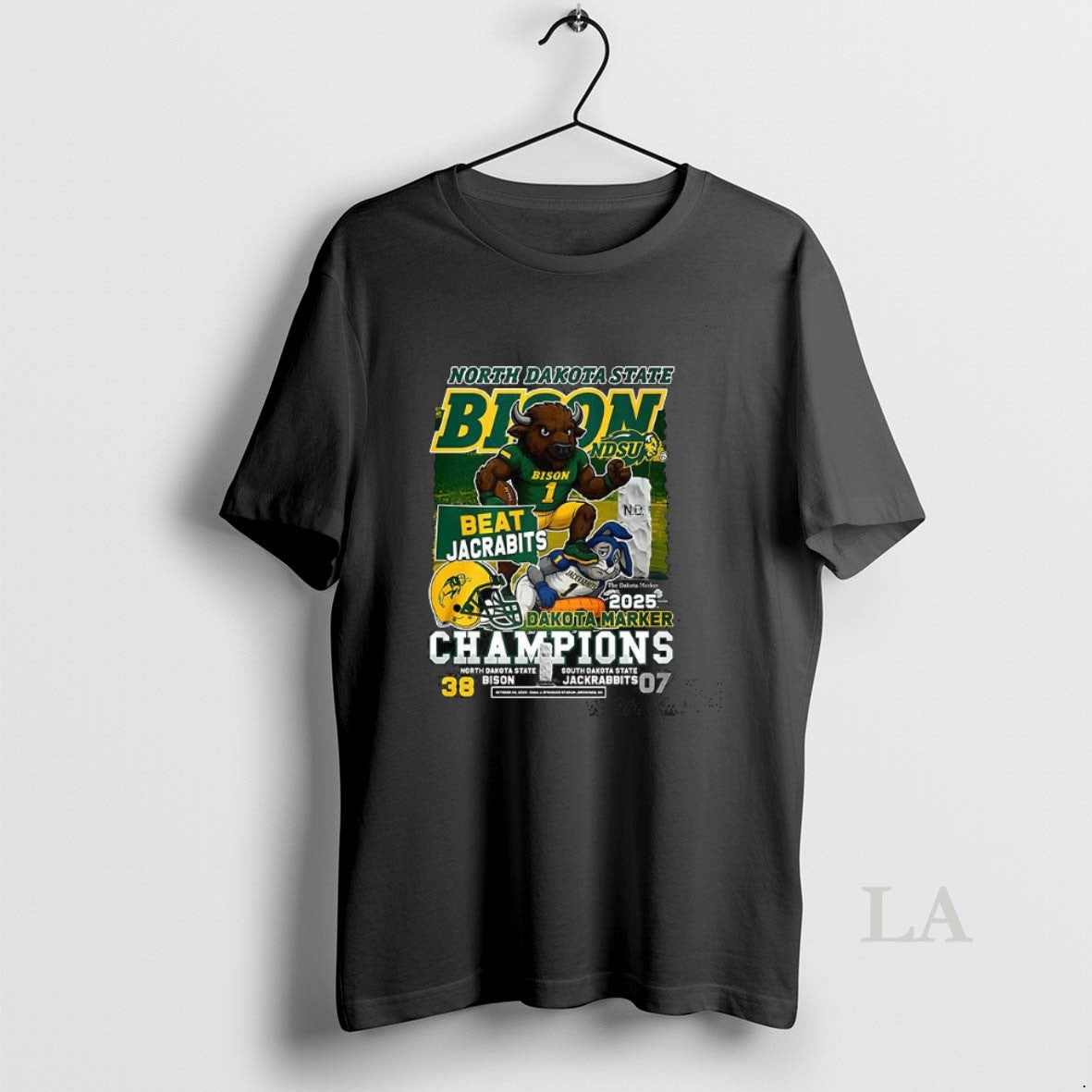 Original North Dakota State Bison Beat Jackrabbits Dakota Marker 2025 Champions Shirt Hoodie Sweatshirt | PurePodTees.com