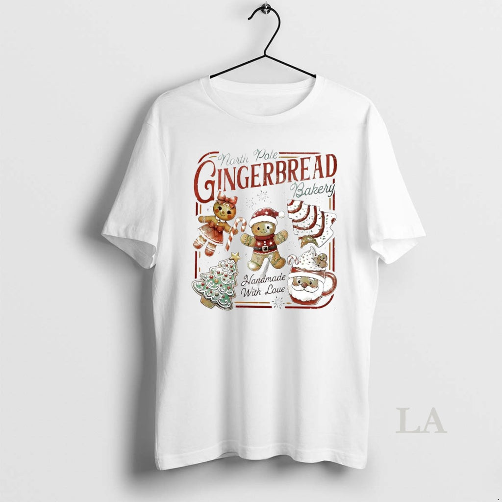 Original North Pole Gingerbread Bakery Handmade With Love Christmas Shirt Hoodie Sweatshirt | PurePodTees.com