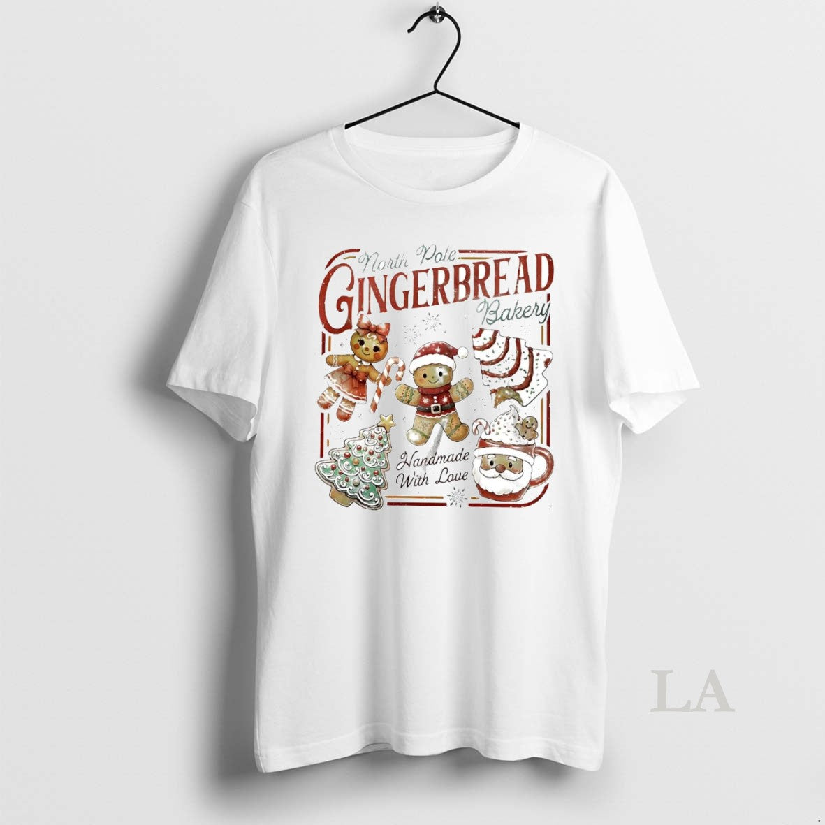 Original North Pole Gingerbread Bakery Handmade With Love Christmas Shirt Hoodie Sweatshirt | PurePodTees.com