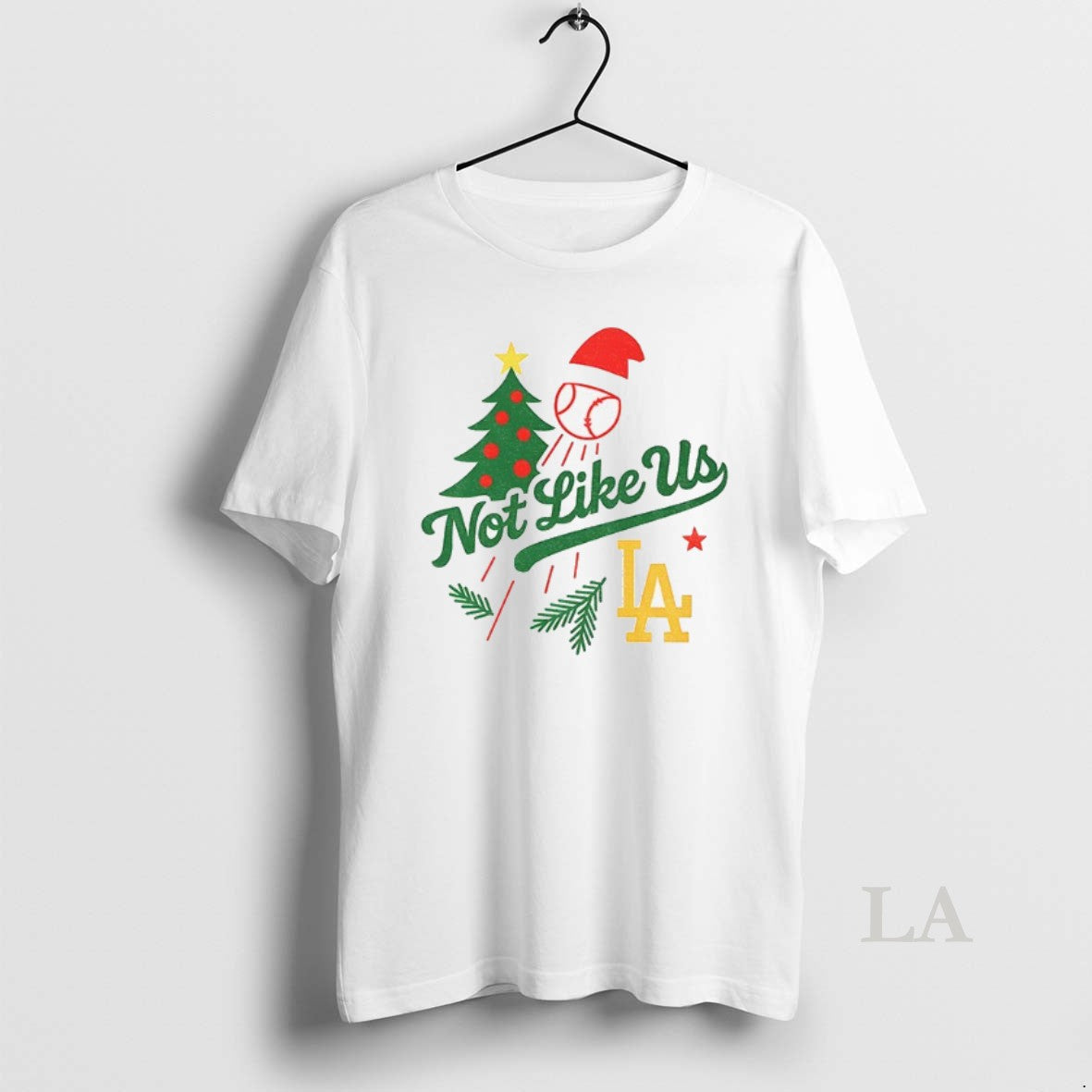 Original Not Like Us Santa Hat Christmas Baseball Shirt Hoodie Sweatshirt | PurePodTees.com
