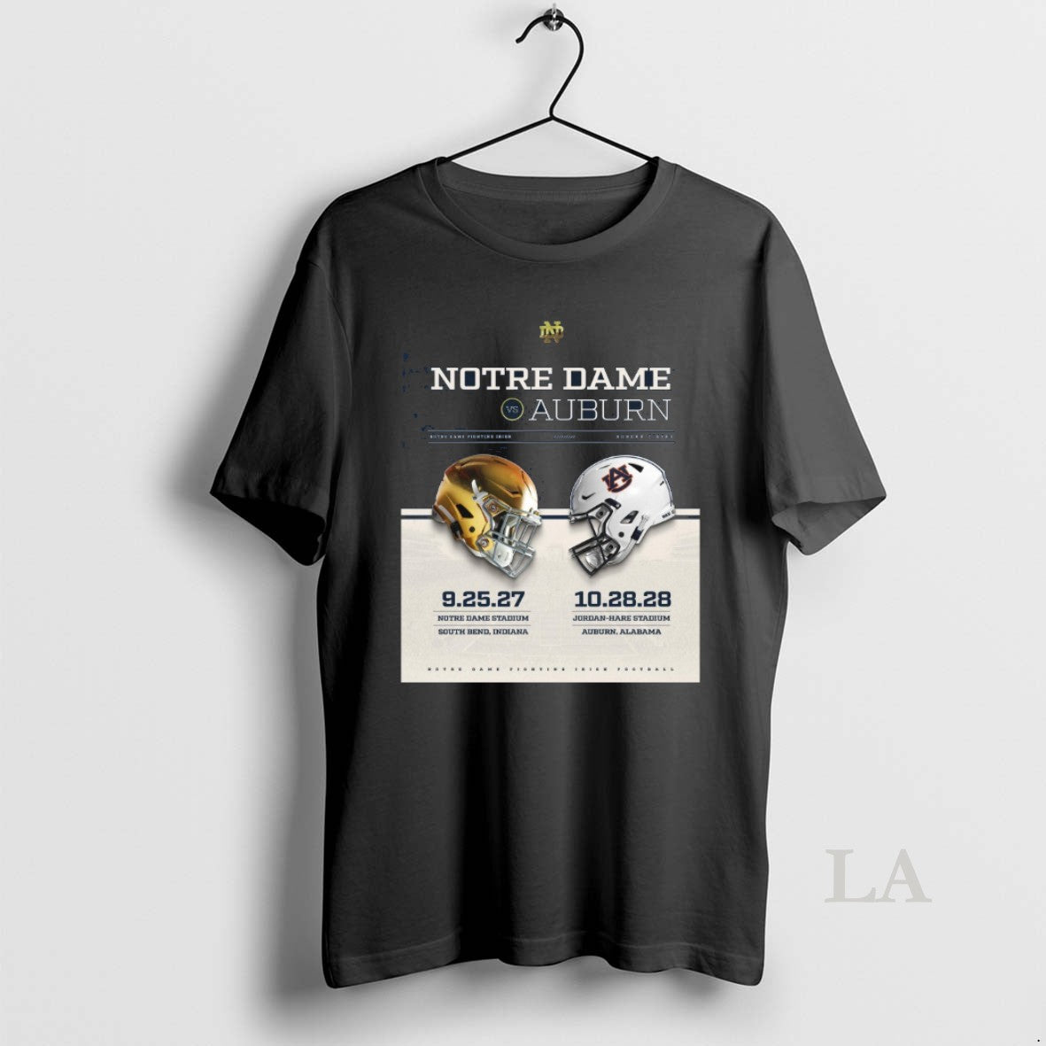 Original Notre Dame Fighting Irish Vs Auburn Tigers 9 25 27 South Bend Indiana 10 Shirt Hoodie Sweatshirt | PurePodTees.com