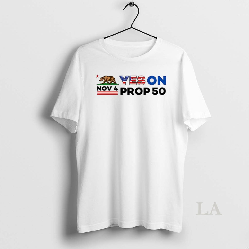 Original Nov 4 Yes On Prop 50 Bear With American Flag Shirt Hoodie Sweatshirt | PurePodTees.com