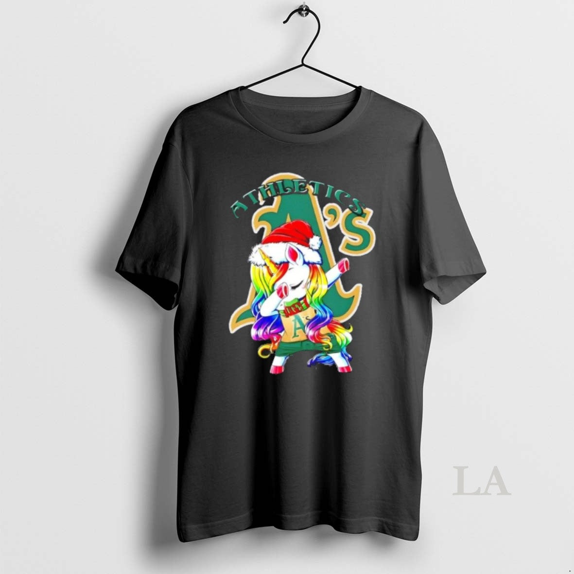 Original Oakland Athletics X Unicorn Santa Hat Dabbing Merry Christmas Shirt Hoodie Sweatshirt | PurePodTees.com