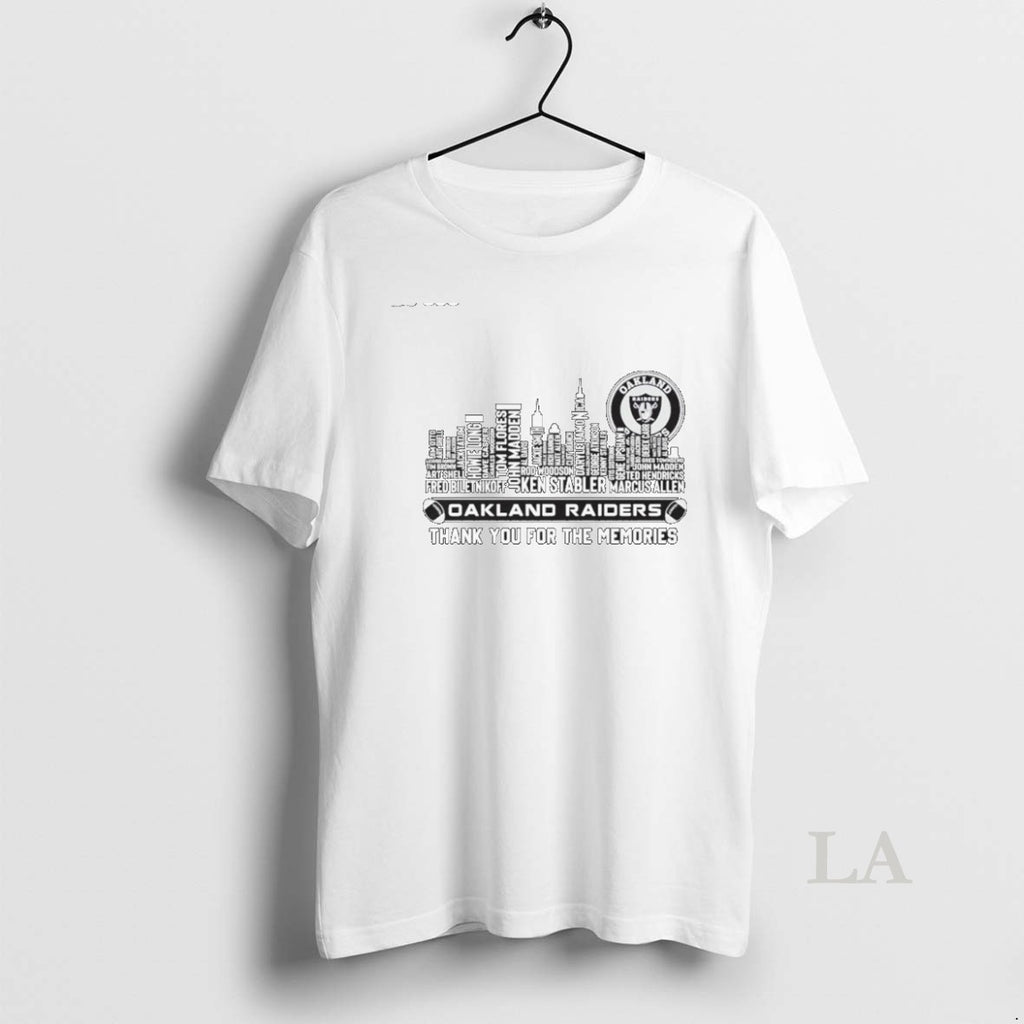 Original Oakland Raiders Thank You For The Memories City Text Shirt Hoodie Sweatshirt | PurePodTees.com