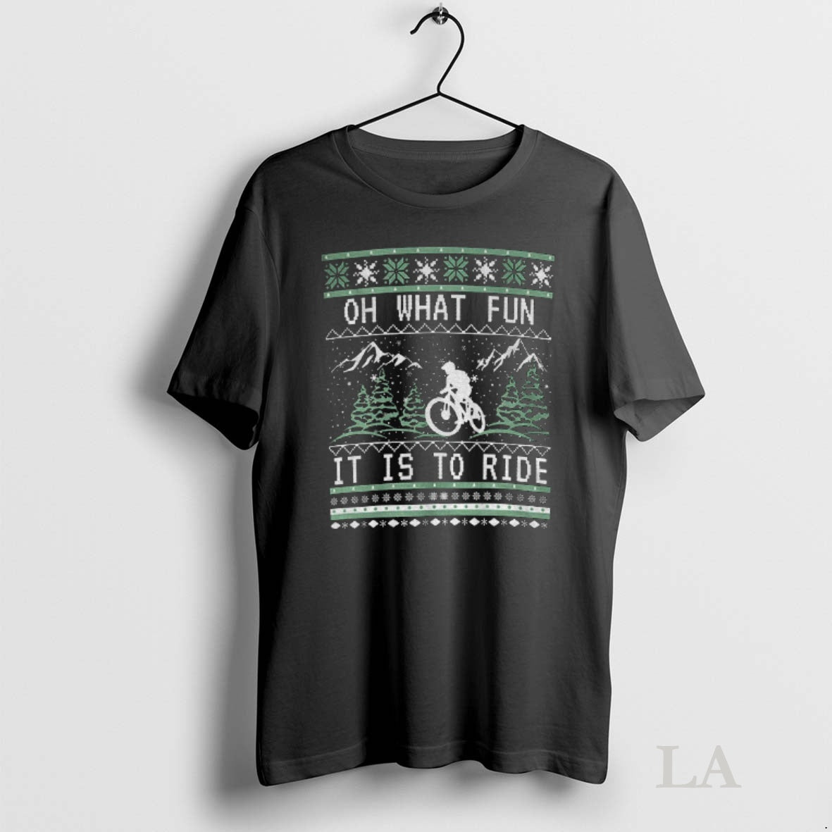 Original Oh What Fun It Is To Ride Mountain Biking Merry Christmas Shirt Hoodie Sweatshirt | PurePodTees.com