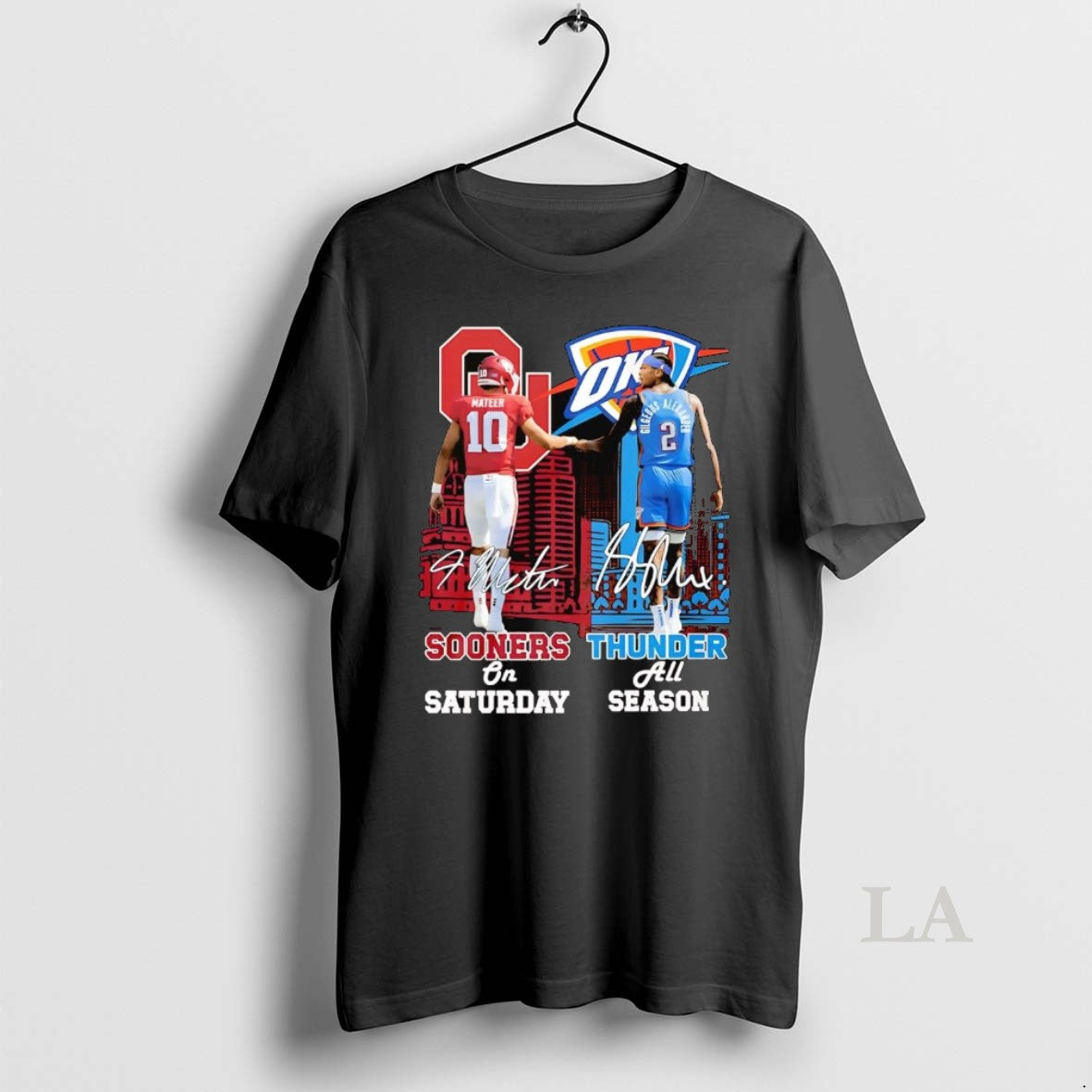 Original Oklahoma Sooners Mateer On Saturday Okc Thunder Sga All Season Shirt Hoodie Sweatshirt | PurePodTees.com