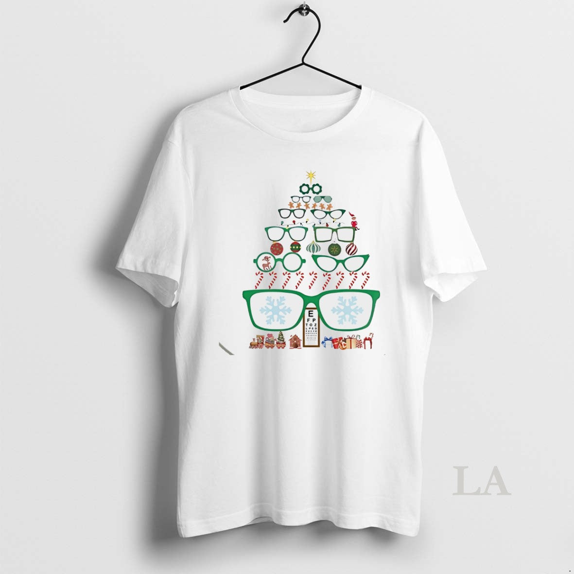 Original Optometrist Christmas Tree Of Eyeglasses White Shirt Hoodie Sweatshirt | PurePodTees.com