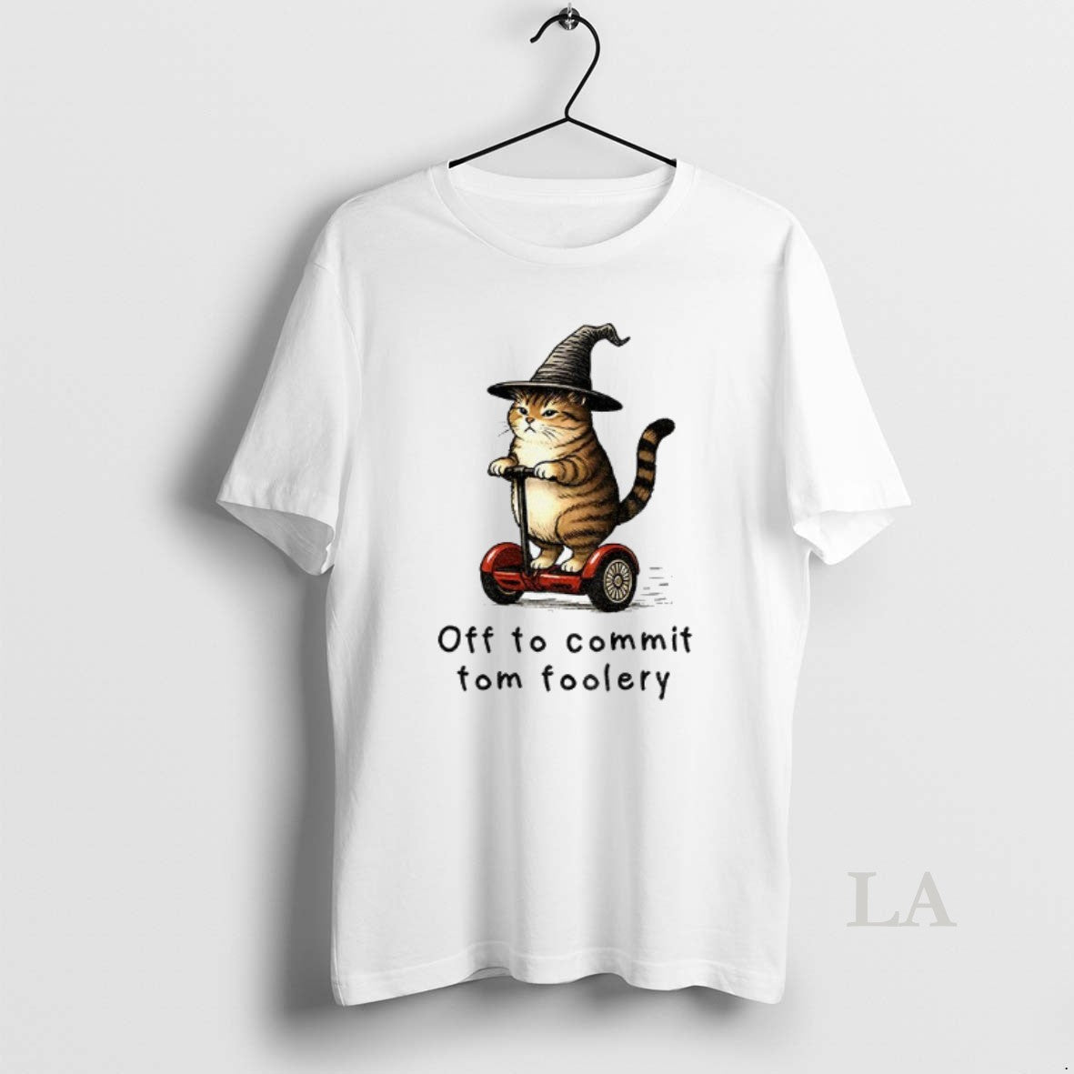 Original Orange Cat Riding Segway Style Off To Commit Tom Foolery Halloween Shirt Hoodie Sweatshirt | PurePodTees.com