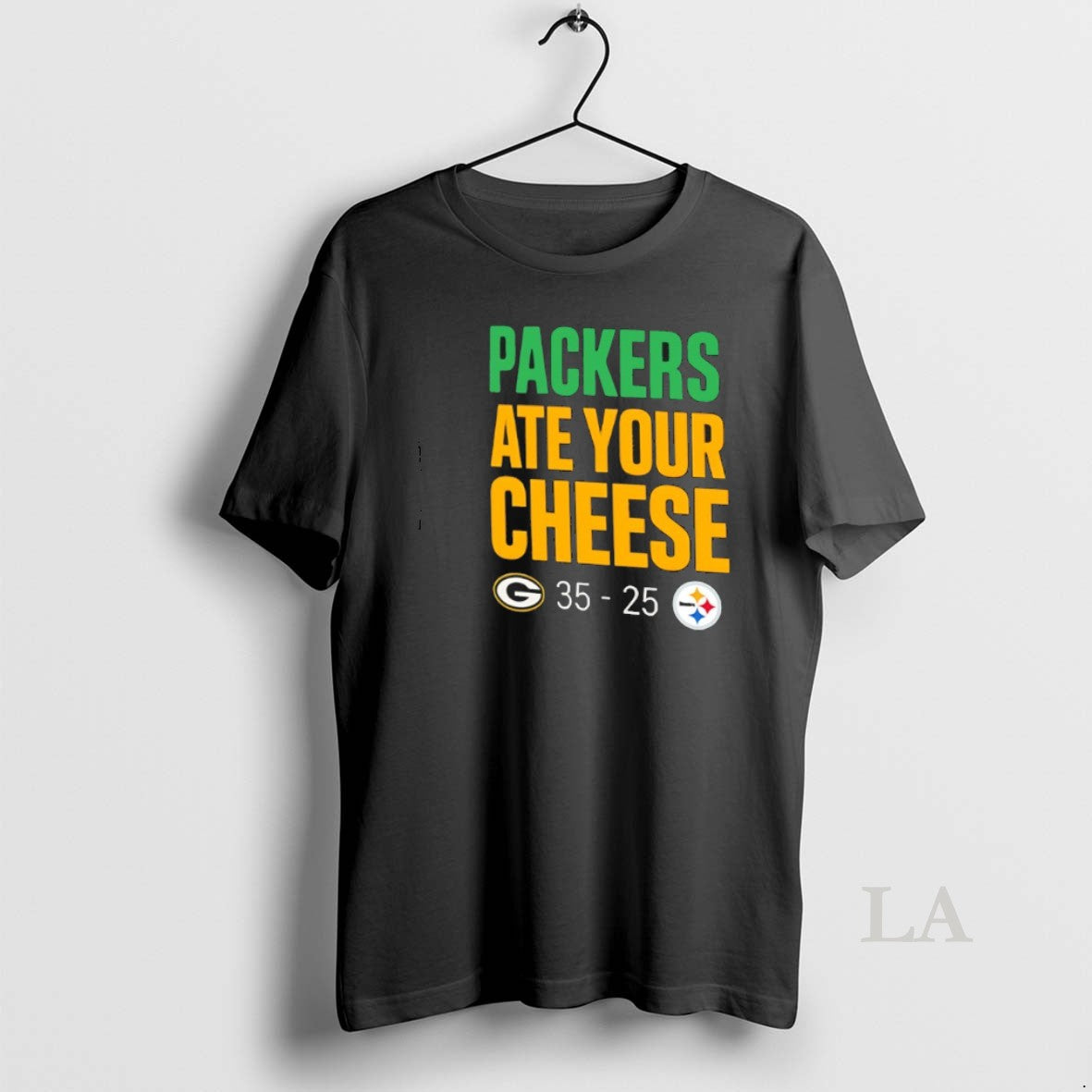 Original Packers Ate Your Cheese Packers 35 25 Steelers Shirt Hoodie Sweatshirt | PurePodTees.com