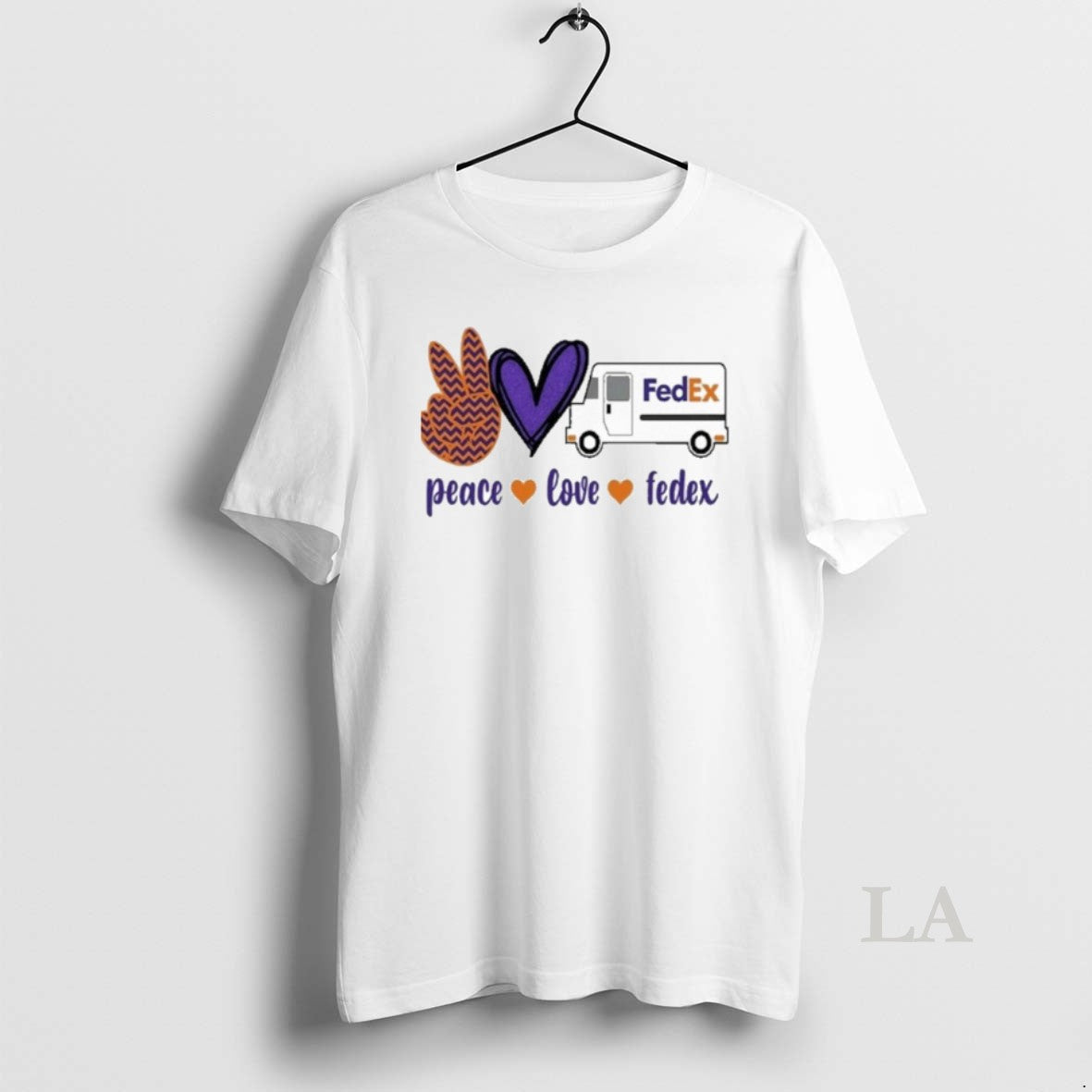 Original Peace Love Fedex Hand Love Car Shirt Hoodie Sweatshirt | PurePodTees.com