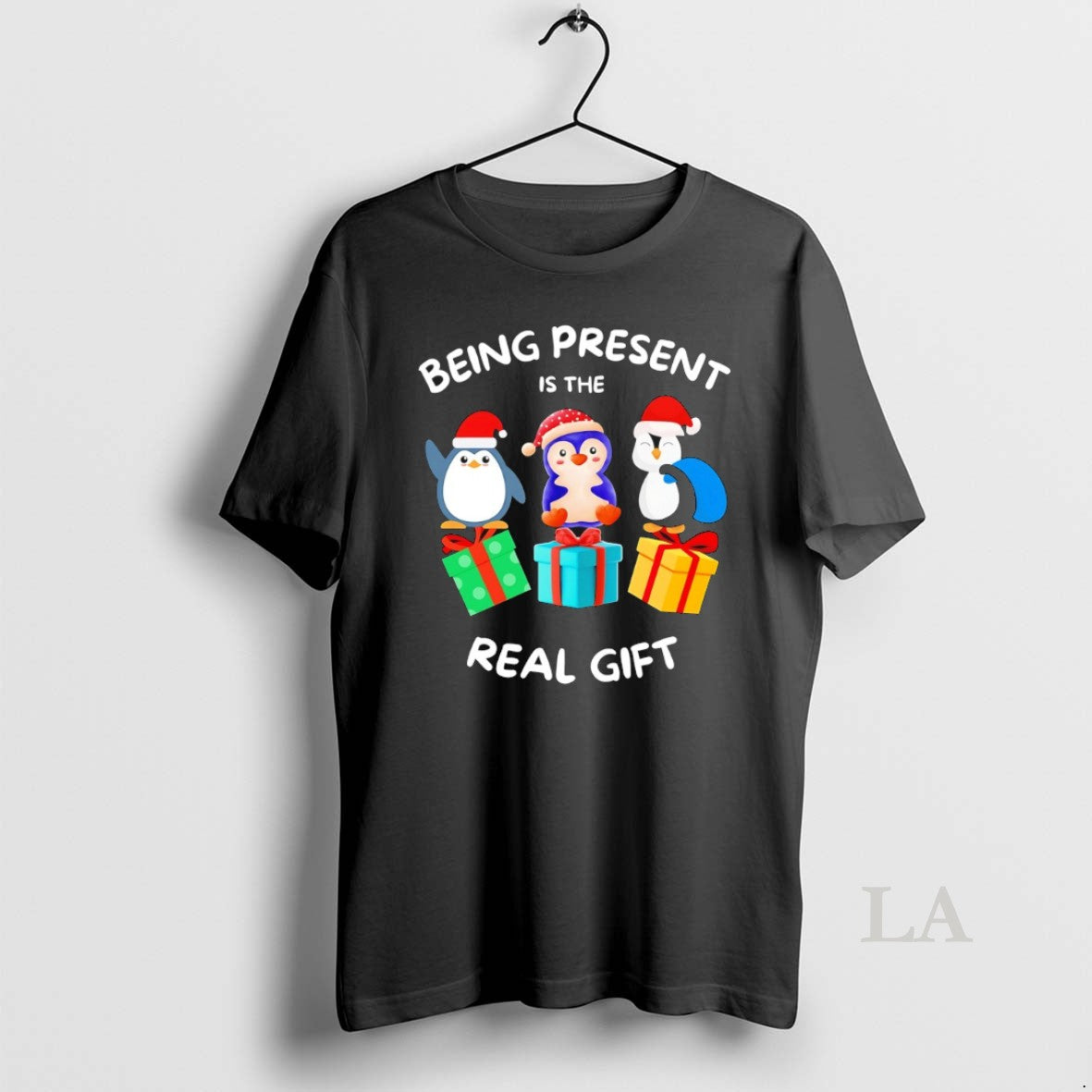 Original Penguin Being Present Is The Real Gift Christmas Shirt Hoodie Sweatshirt | PurePodTees.com