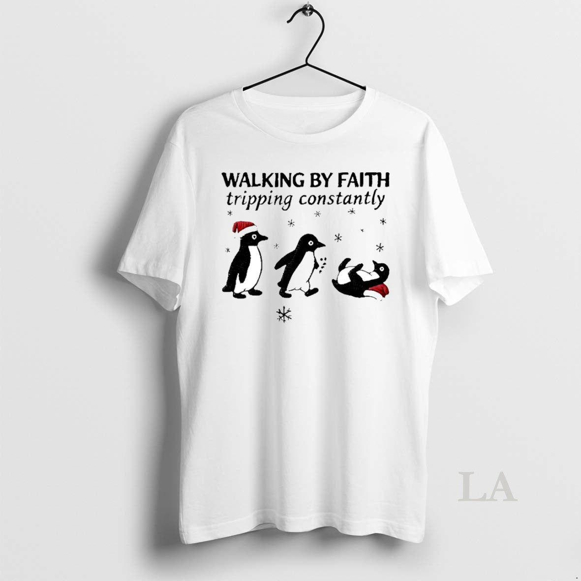 Original Penguin Walking By Faith Tripping Constantly Christmas Shirt Hoodie Sweatshirt | PurePodTees.com