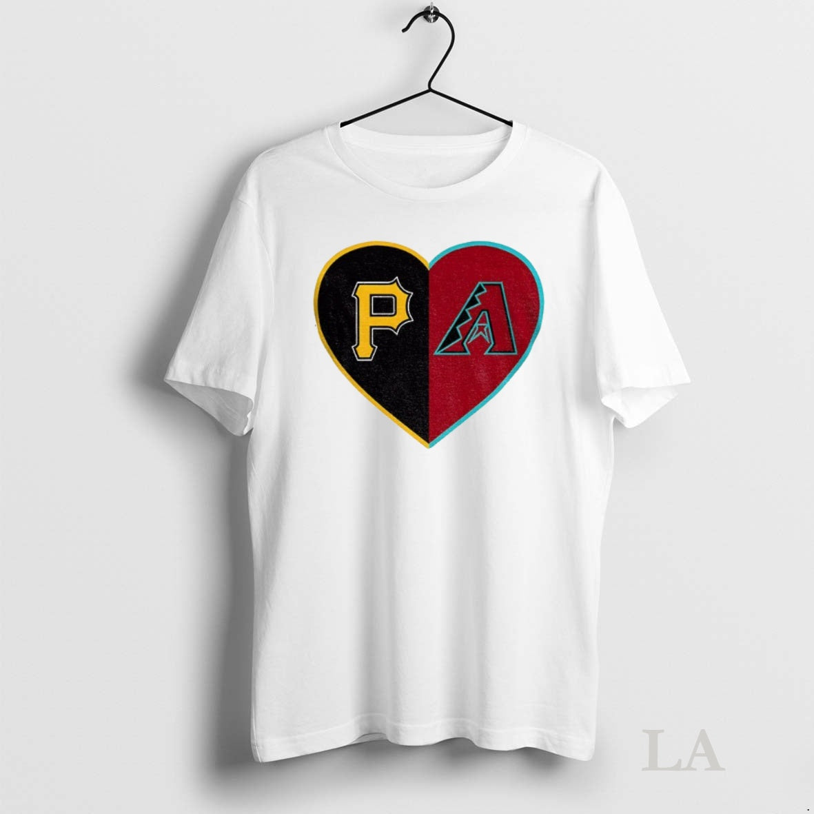 Original Personalized Split Heart Pittsburgh Pirates Vs Arizona Diamondbacks Logo Shirt Hoodie Sweatshirt | PurePodTees.com