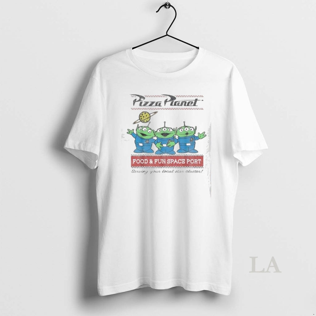 Original Pizza Planet Food And Fun Space Port Serving Your Local Star Cluster Vintage Shirt Hoodie Sweatshirt