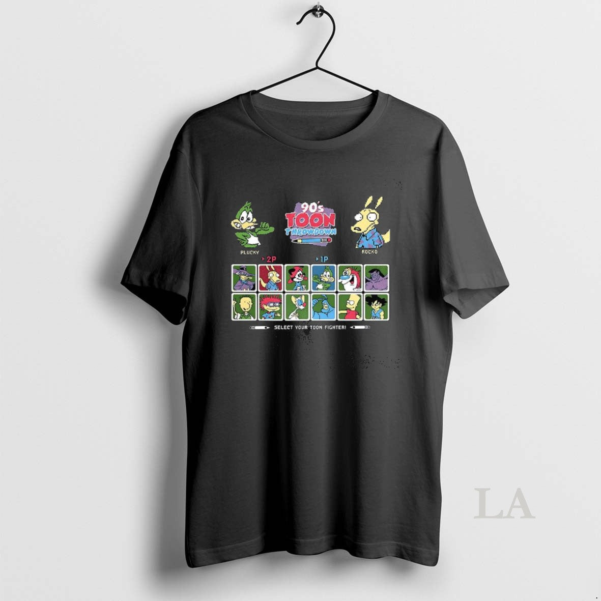 Original Plucky Vs Rocko 90s Toon Throwdown Select Your Toon Fighter Shirt Hoodie Sweatshirt | PurePodTees.com