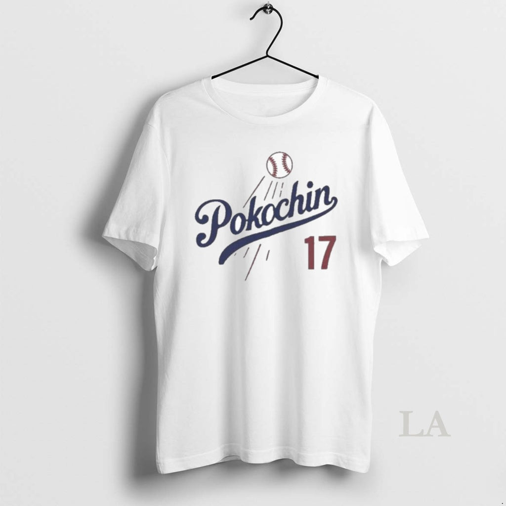 Original Pokochin 17 Los Angeles Dodgers Baseball Shirt Hoodie Sweatshirt | PurePodTees.com