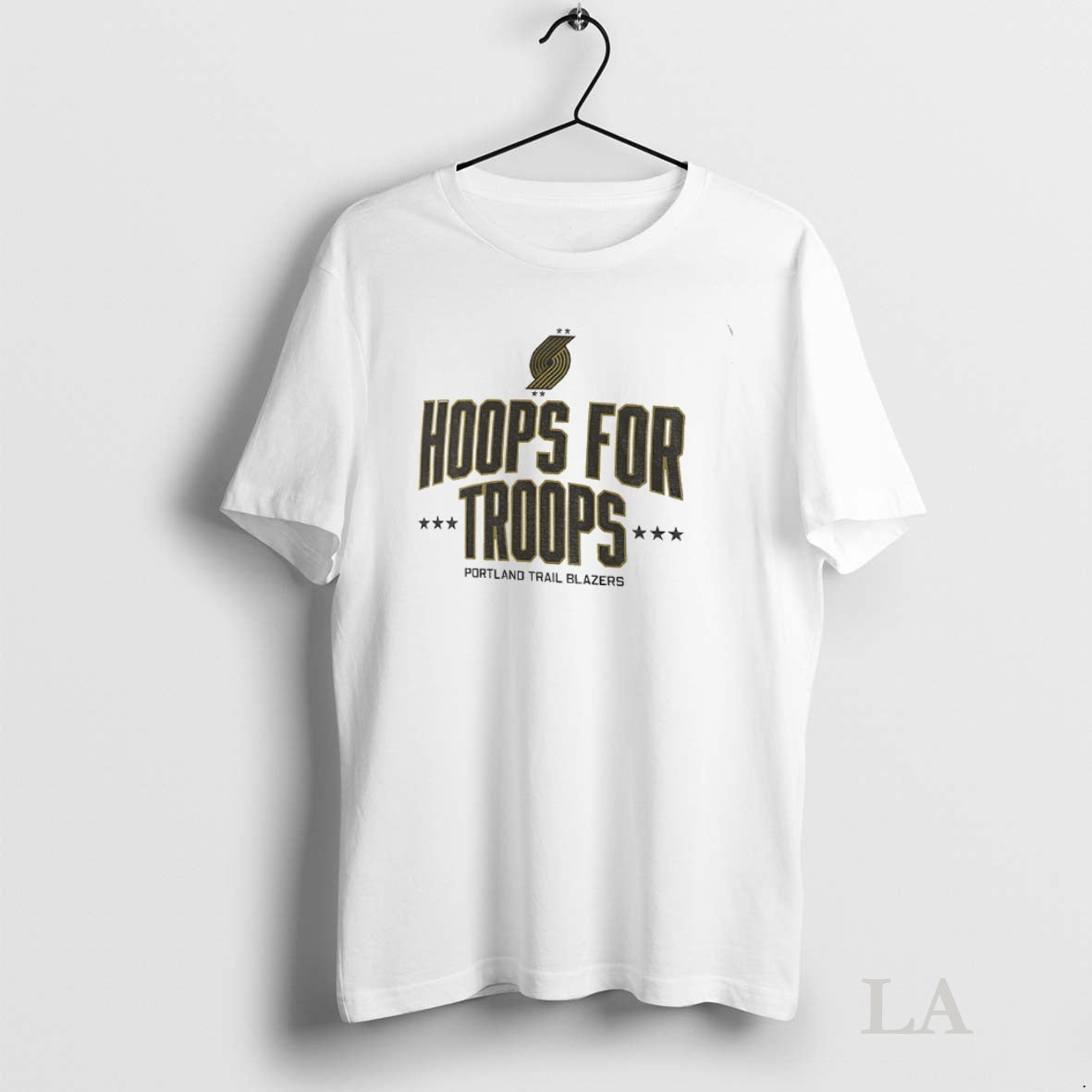 Original Portland Trail Blazers Basketball Nba Hoops For Troops Logo Shirt Hoodie Sweatshirt | PurePodTees.com