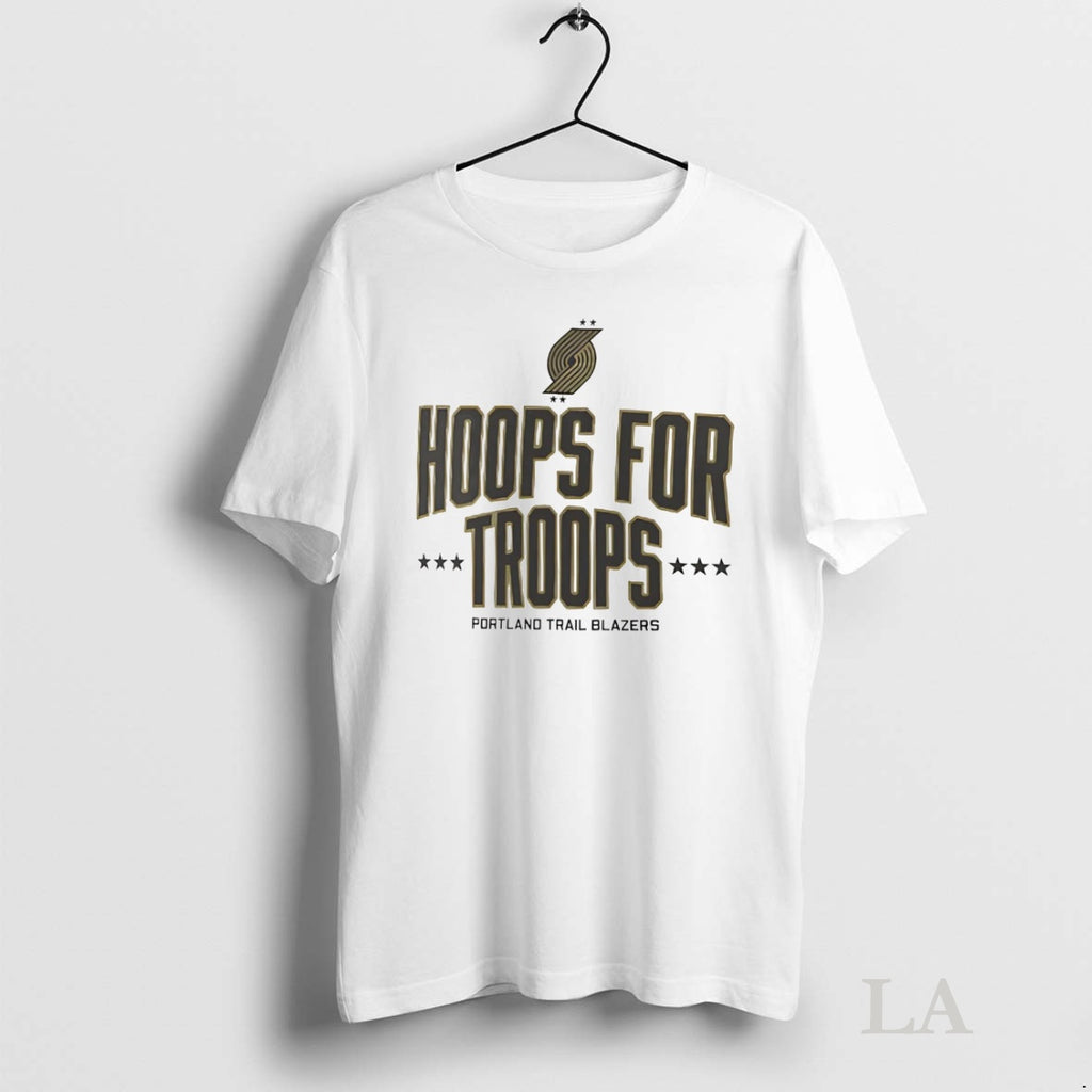 Original Portland Trail Blazers Hoops For Troops Shirt Hoodie Sweatshirt | PurePodTees.com