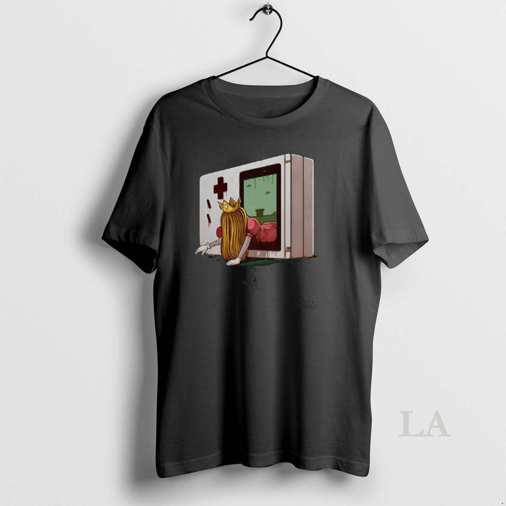 Original Princess Peach Climbed Out Of Classic Handheld Game Console Shirt Hoodie Sweatshirt | PurePodTees.com