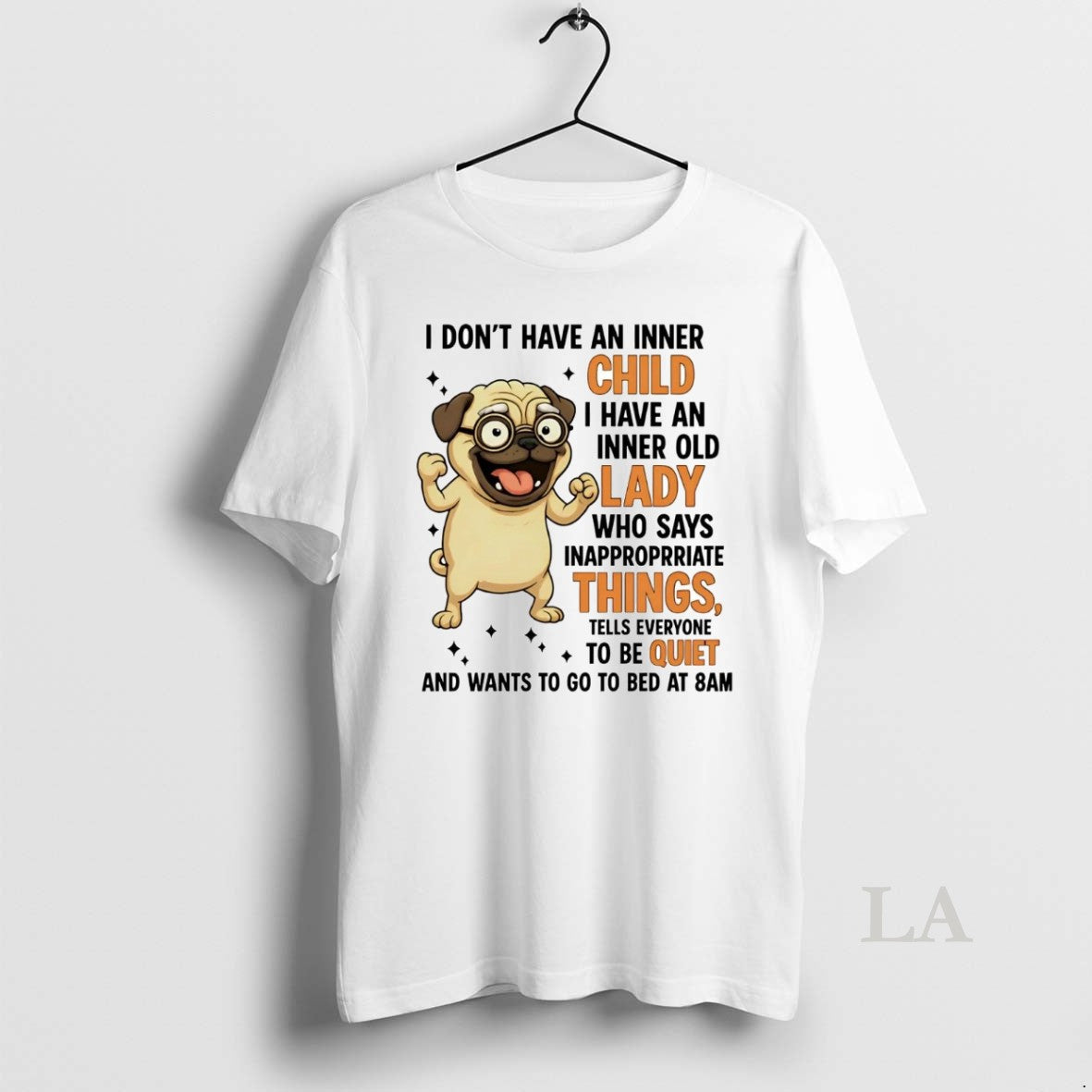 Original Pug I Dont Have An Inner Child I Have An Inner Old Lady Shirt Hoodie Sweatshirt | PurePodTees.com