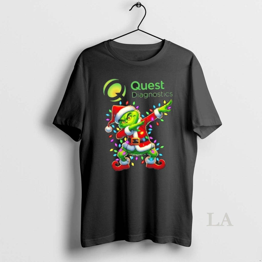 Original Quest Diagnostics Grinch Dabbing Merry Christmas Shirt Hoodie Sweatshirt | PurePodTees.com