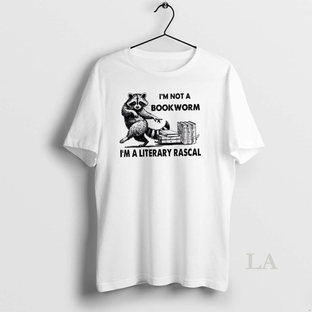 Original Raccoon Im Not A Bookworm Im A Literary Rascal Shirt Hoodie Sweatshirt | PurePodTees.com