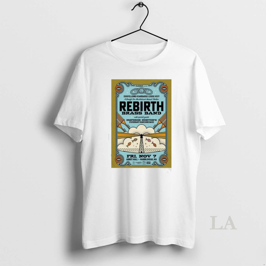 Original Rebirth Brass Band Abbot Hall In Marblehead Ma Nov 7 2025 Shirt Hoodie Sweatshirt | PurePodTees.com