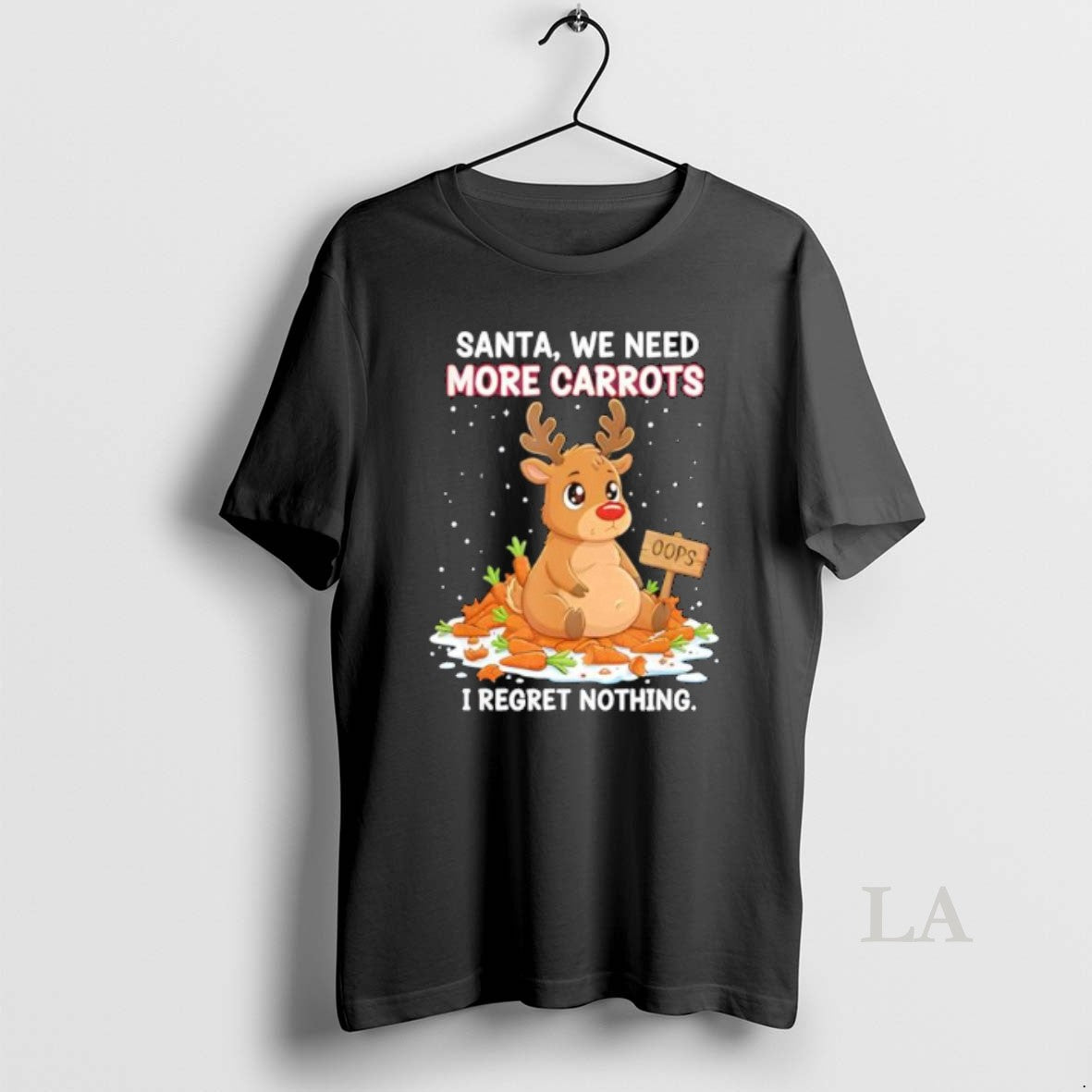 Original Reindeer Carrot Hoarder Santa We Need More Carrots I Regret Nothing Shirt Hoodie Sweatshirt | PurePodTees.com