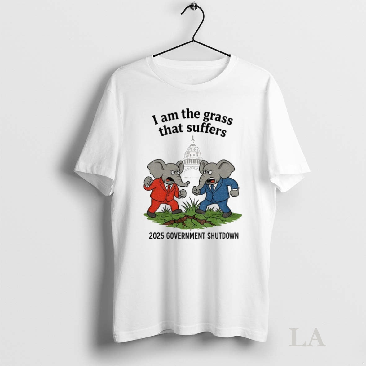 Original Republican Elephant I Am The Grass That Suffers 2025 Government Shutdown Shirt Hoodie Sweatshirt | PurePodTees.com