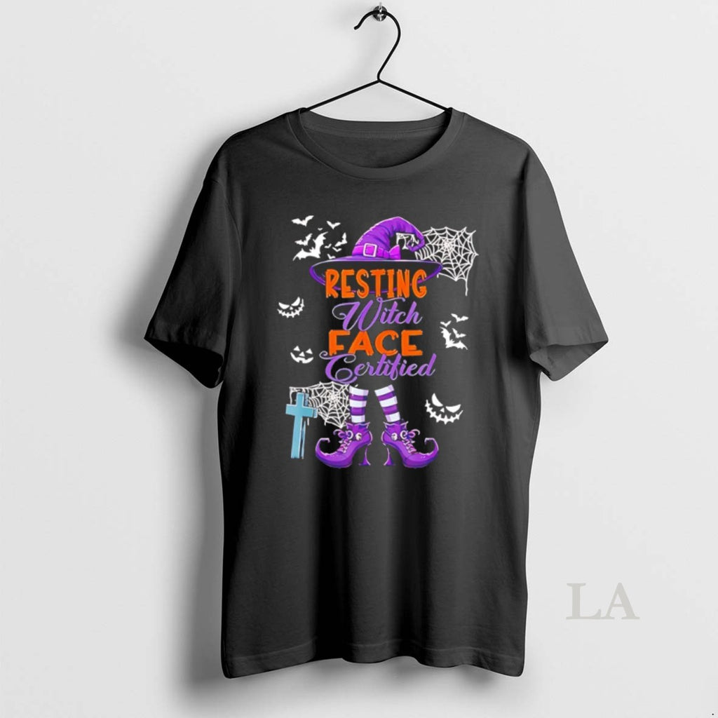 Original Resting With Face Certified Halloween Shirt Hoodie Sweatshirt | PurePodTees.com