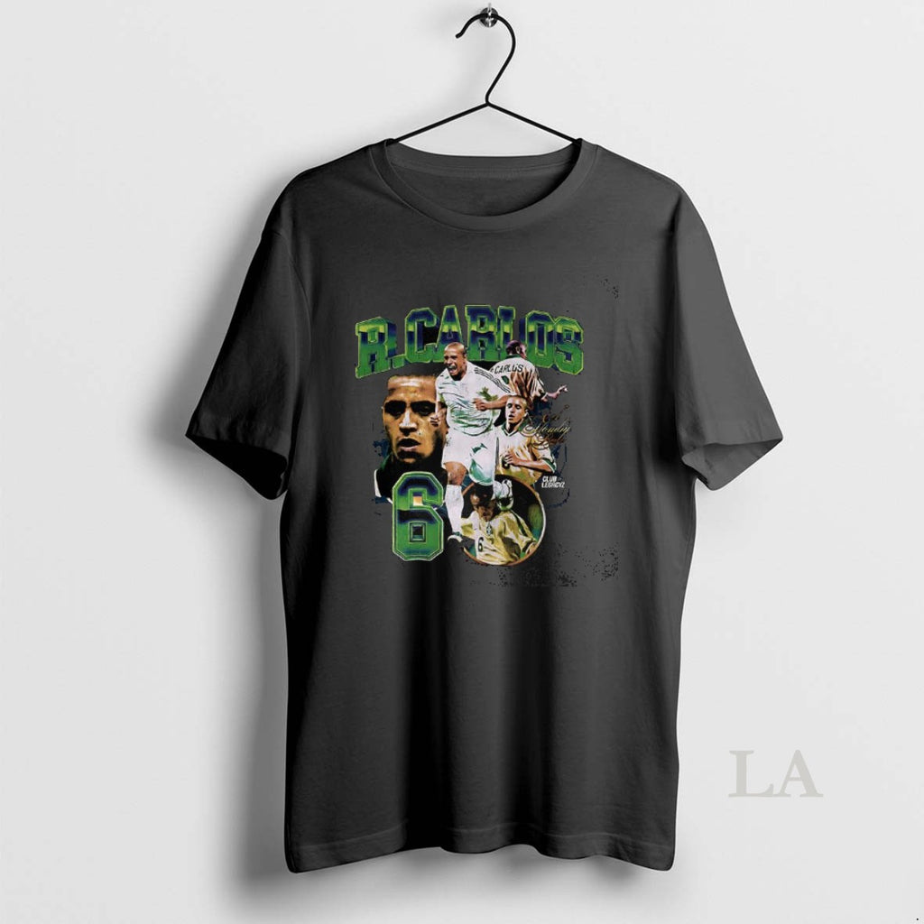 Original Roberto Carlos Number 6 Graphic Vintage Shirt Hoodie Sweatshirt | PurePodTees.com