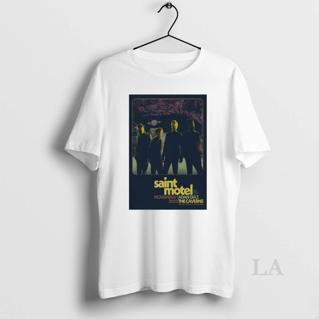 Original Saint Motel Adan Diaz At The Caverns On November 1 2025 Grundy County Tn Shirt Hoodie Sweatshirt | PurePodTees.com