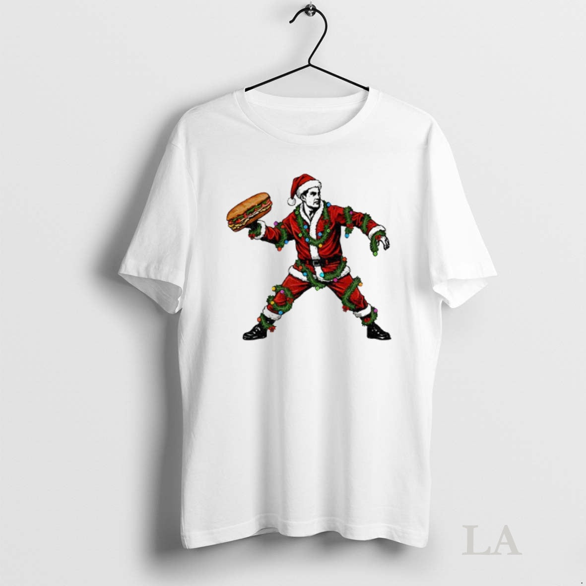 Original Sandwich Guy Santa Christmas Light Holiday Shirt Hoodie Sweatshirt | PurePodTees.com