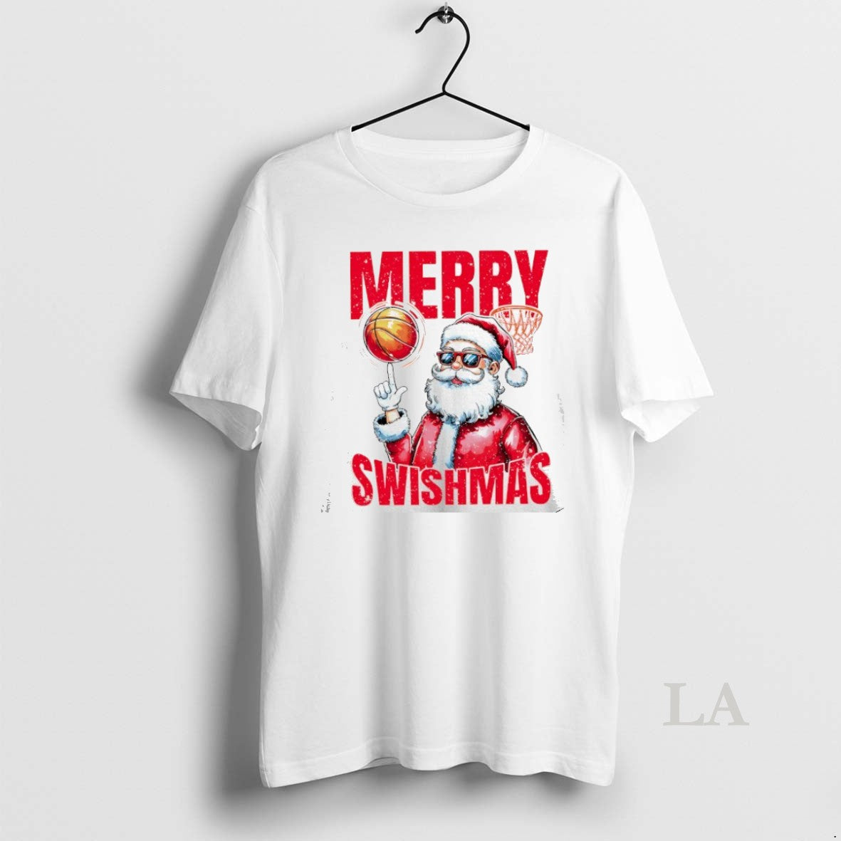 Original Santa Basketball Player Merry Swishmas Christmas Shirt Hoodie Sweatshirt | PurePodTees.com