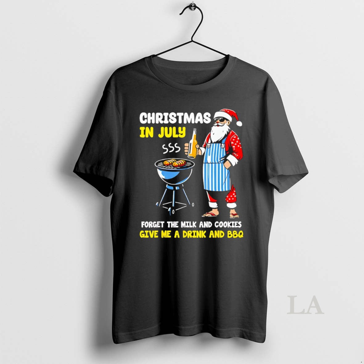 Original Santa Christmas In July Forget The Milk And Cookies Give Me A Drink And Shirt Hoodie Sweatshirt | PurePodTees.com
