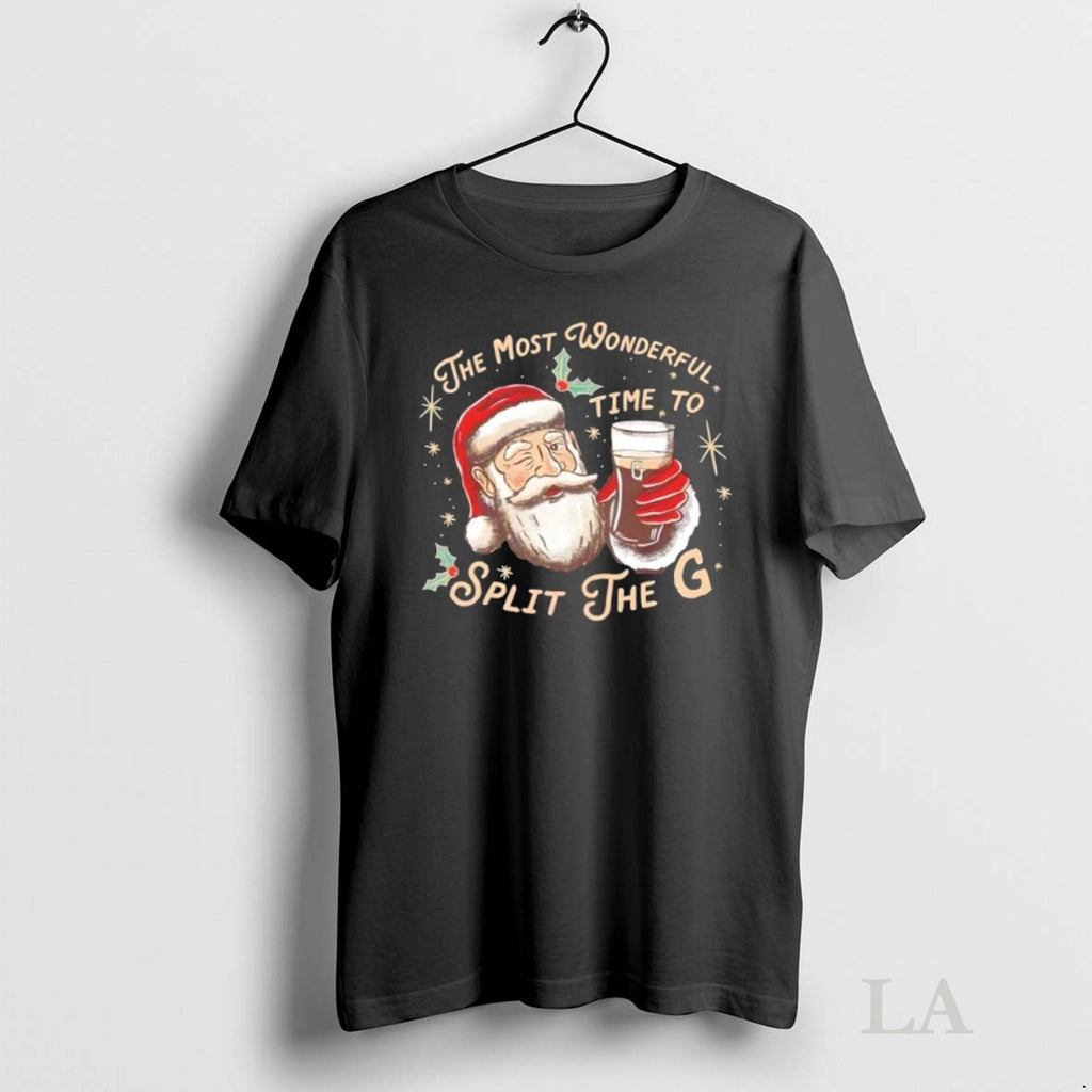 Original Santa Christmas The Most Wonderful Time To Split The G Shirt Hoodie Sweatshirt | PurePodTees.com