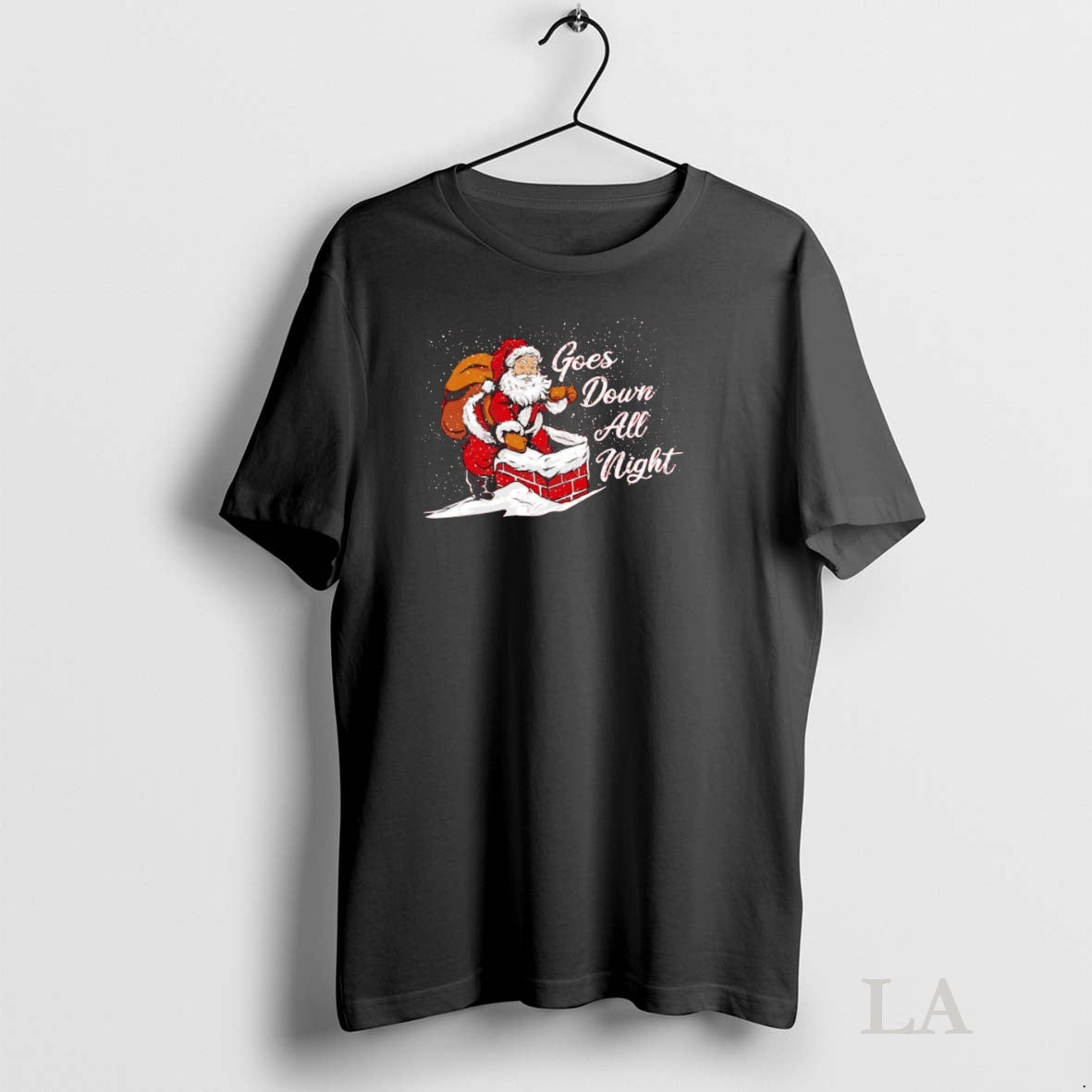Original Santa Claus Merry Chrismas Goes Down All Night Shirt Hoodie Sweatshirt | PurePodTees.com