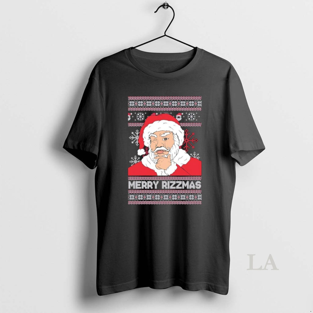 Original Santa Claus Merry Rizzmas Christmas Ugly Shirt Hoodie Sweatshirt | PurePodTees.com