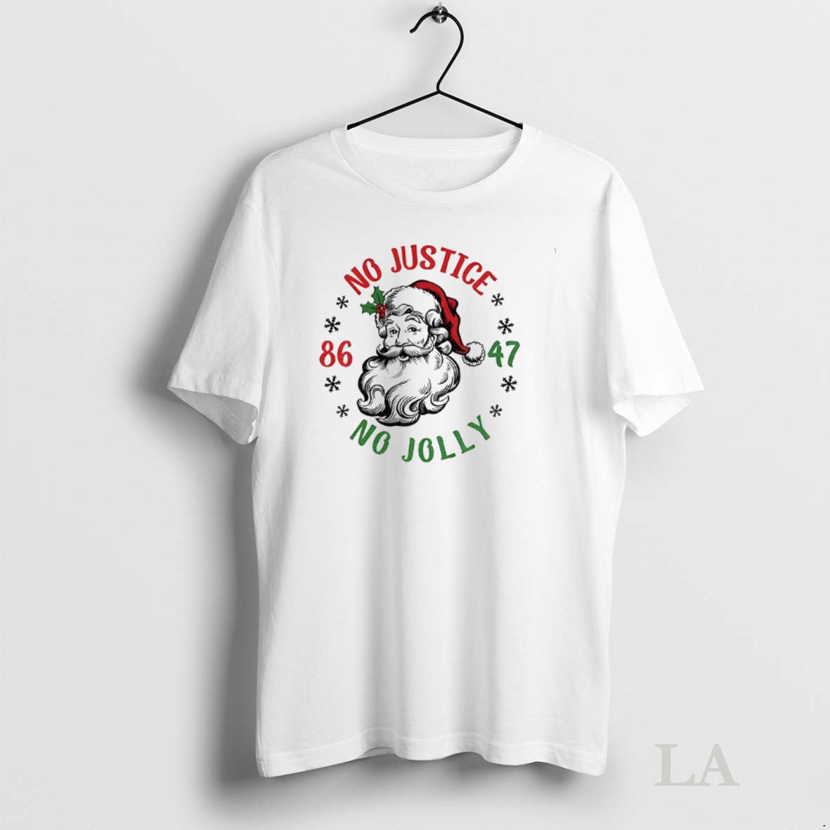 Original Santa Claus No Justice No Jolly Anti Trump 86 47 Merry Christmas Shirt Hoodie Sweatshirt | PurePodTees.com