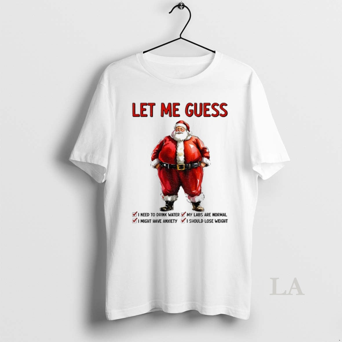 Original Santa Claus Let Me Guess I Need To Drink Water I Might Have Anxiety Shirt Hoodie Sweatshirt | PurePodTees.com
