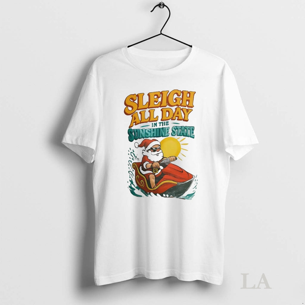 Original Santa Florida Sleigh All Day In The Sunshine State Christmas Shirt Hoodie Sweatshirt | PurePodTees.com