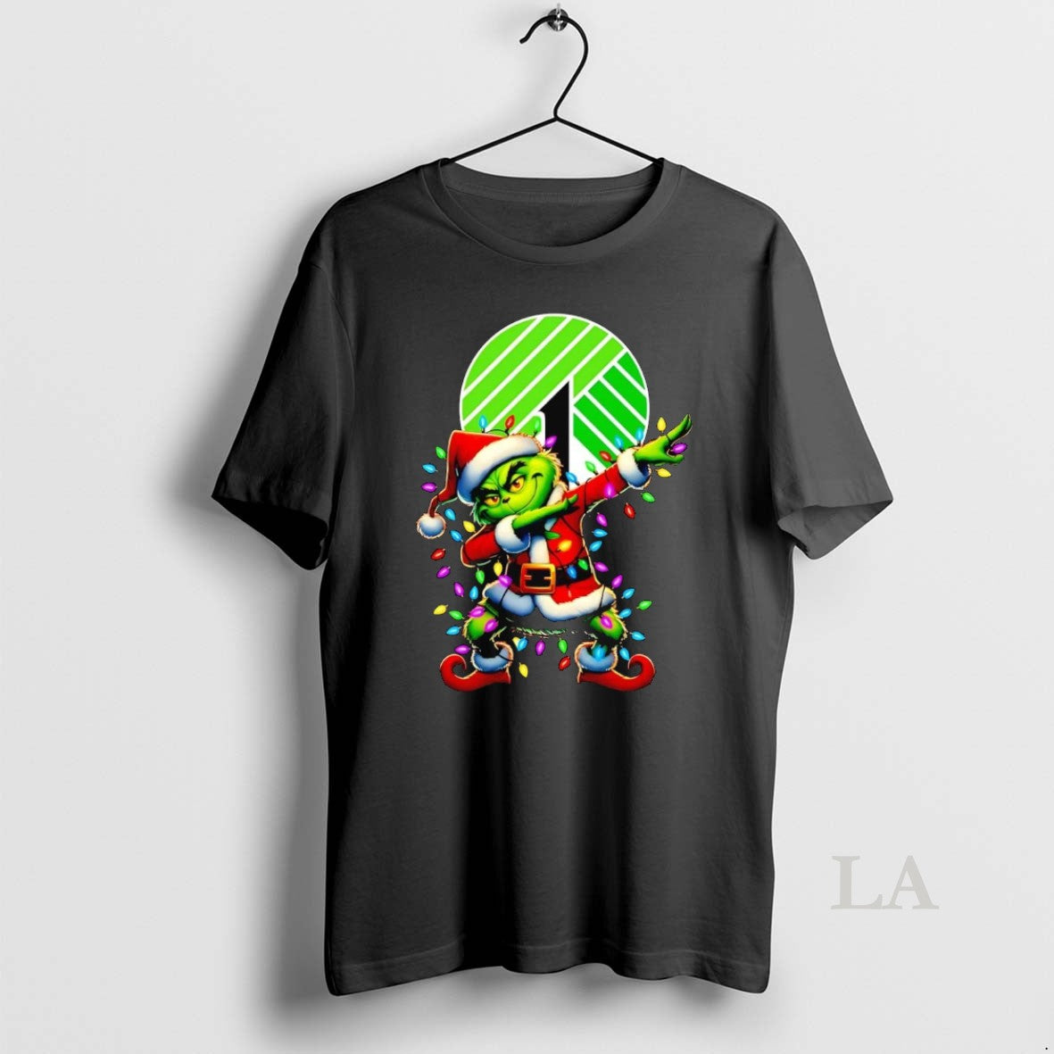 Original Santa Grinch Dabbing Dollar Tree Christmas Light Shirt Hoodie Sweatshirt | PurePodTees.com